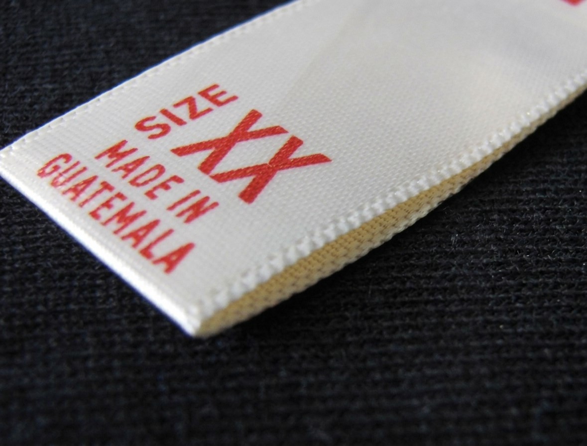 Etiquetas de talla con requerimientos especiales
