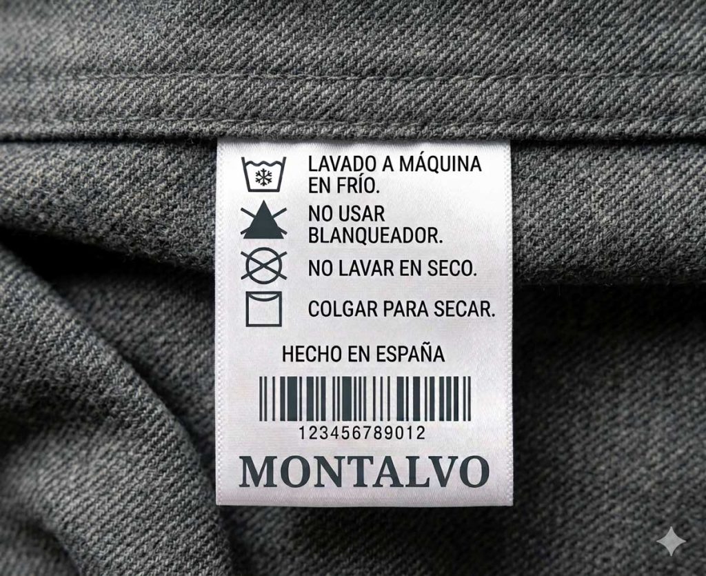 Etiquetas de códigos de barra autoadhesivas para control de inventario textil